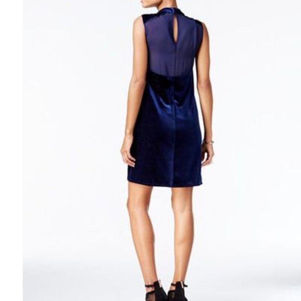 BCBGeneration velvet sparkle shimmer sheer back cocktail party / night out dress